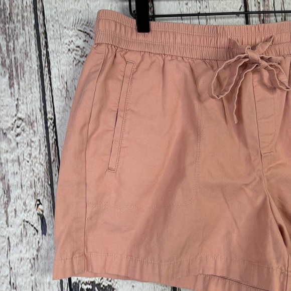 LOFT Size Medium Peach Color Shorts Casual‎ Drawstring Waist Mid Rise Pockets - Picture 2 of 13